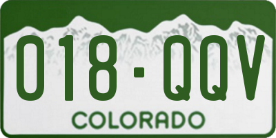 CO license plate 018QQV
