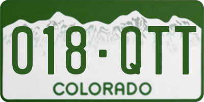 CO license plate 018QTT