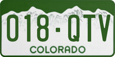 CO license plate 018QTV