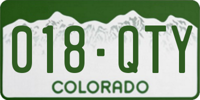 CO license plate 018QTY