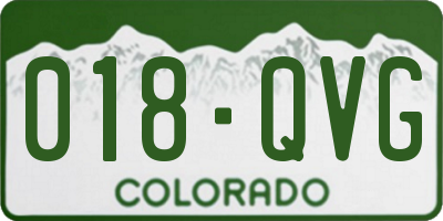 CO license plate 018QVG
