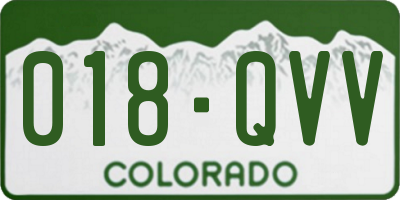CO license plate 018QVV