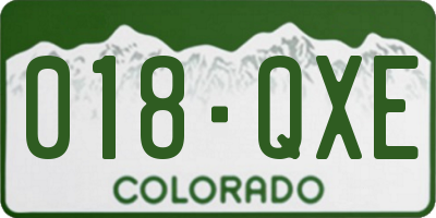 CO license plate 018QXE