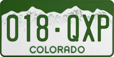 CO license plate 018QXP