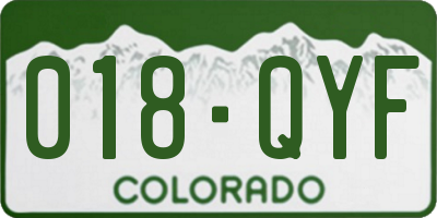 CO license plate 018QYF