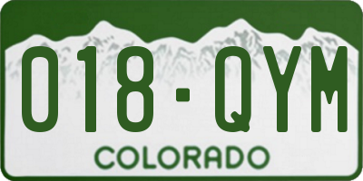 CO license plate 018QYM