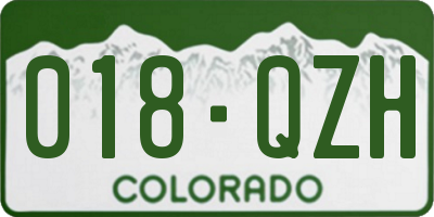 CO license plate 018QZH