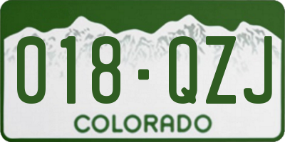 CO license plate 018QZJ