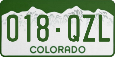 CO license plate 018QZL