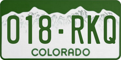 CO license plate 018RKQ