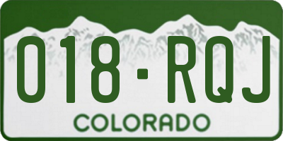 CO license plate 018RQJ