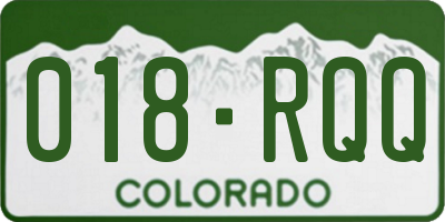 CO license plate 018RQQ
