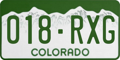 CO license plate 018RXG