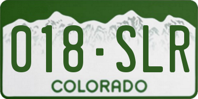 CO license plate 018SLR