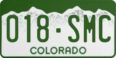 CO license plate 018SMC
