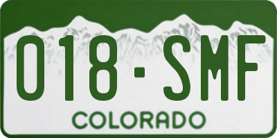 CO license plate 018SMF
