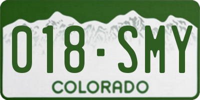 CO license plate 018SMY