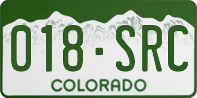 CO license plate 018SRC