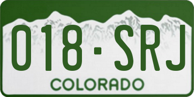 CO license plate 018SRJ