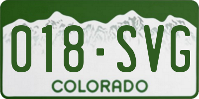 CO license plate 018SVG