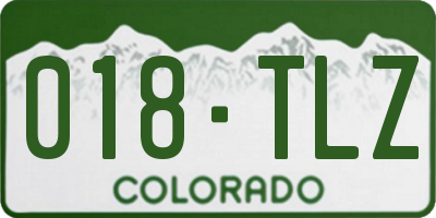 CO license plate 018TLZ