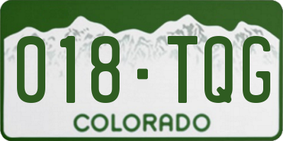 CO license plate 018TQG