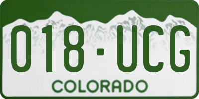 CO license plate 018UCG