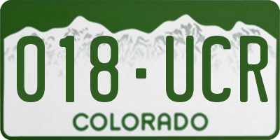 CO license plate 018UCR
