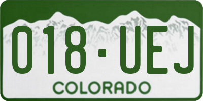 CO license plate 018UEJ