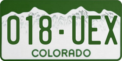 CO license plate 018UEX