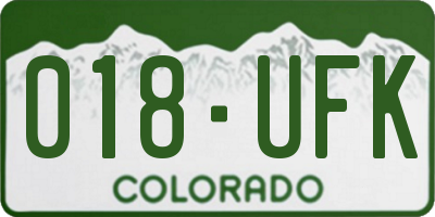 CO license plate 018UFK