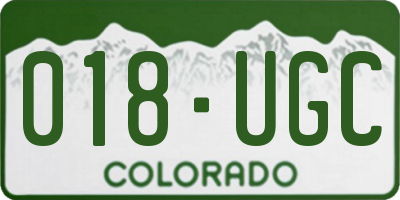 CO license plate 018UGC