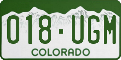 CO license plate 018UGM