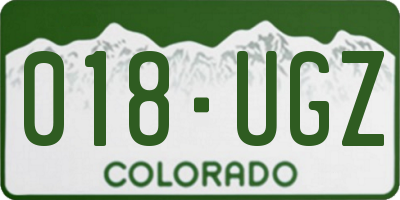 CO license plate 018UGZ