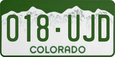 CO license plate 018UJD