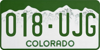 CO license plate 018UJG