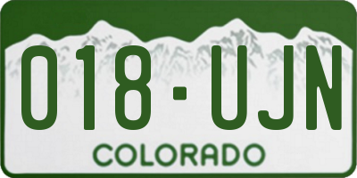 CO license plate 018UJN