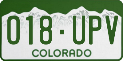 CO license plate 018UPV