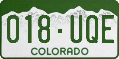 CO license plate 018UQE