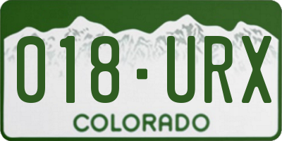 CO license plate 018URX