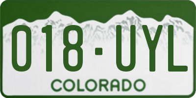 CO license plate 018UYL