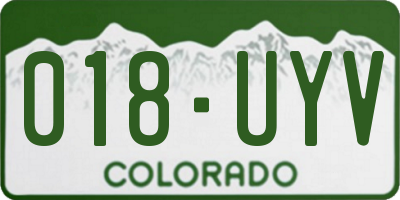 CO license plate 018UYV