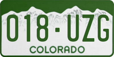 CO license plate 018UZG
