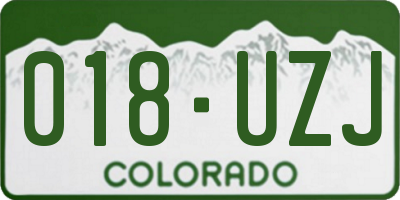 CO license plate 018UZJ