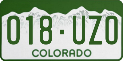 CO license plate 018UZO