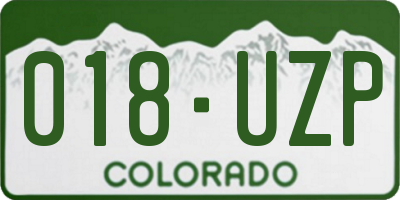 CO license plate 018UZP