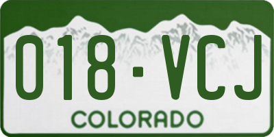 CO license plate 018VCJ