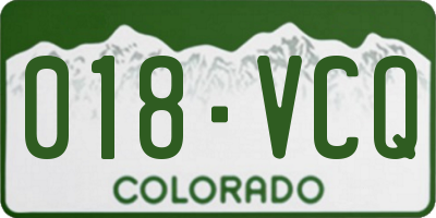 CO license plate 018VCQ