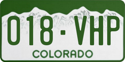 CO license plate 018VHP