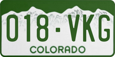 CO license plate 018VKG
